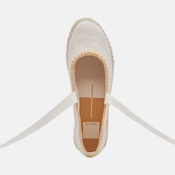 DOLCE VITA Women’s Morgan Espadrilles Flats in the Size 9.5 in Ivory Canvas - Picture 14 of 15